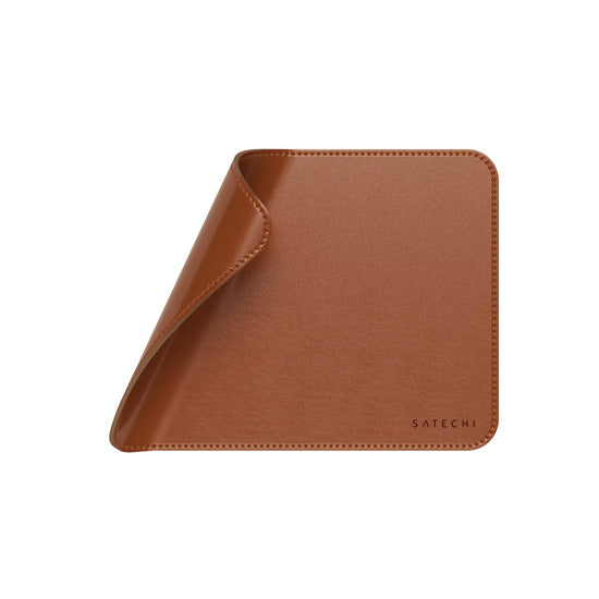Tapis de souris Premium en cuir végan Marron