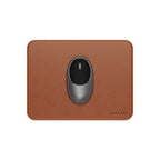 Tapis de souris Premium en cuir végan Marron