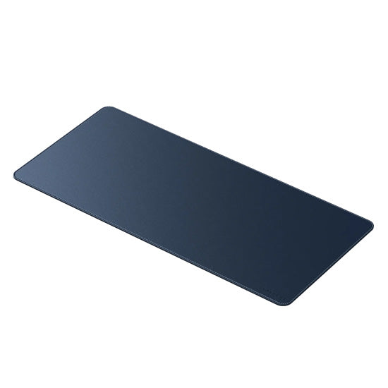 Tapis de bureau Premium en cuir végan Bleu