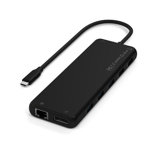 Adaptateur multiports USB-C 13-en-1 avec triple affichage Noir