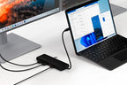 Adaptateur multiports USB-C 13-en-1 avec triple affichage Noir