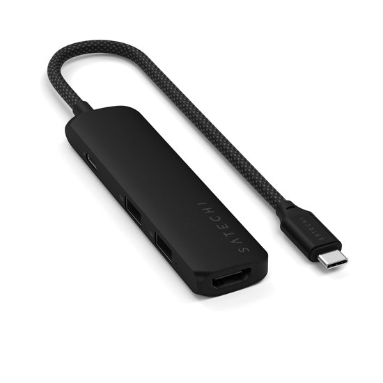 Adaptateur multiport USB-C Slim 4-en-1 4K Noir