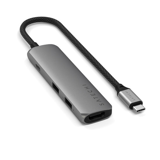 Adaptateur multiport USB-C Slim 4-en-1 4K Space Gray