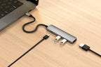 Adaptateur multiport USB-C Slim 4-en-1 4K Space Gray