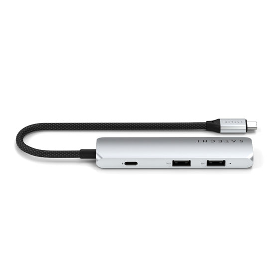 Adaptateur multiport USB-C Slim 4-en-1 4K Silver