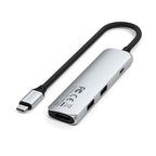 Adaptateur multiport USB-C Slim 4-en-1 4K Silver
