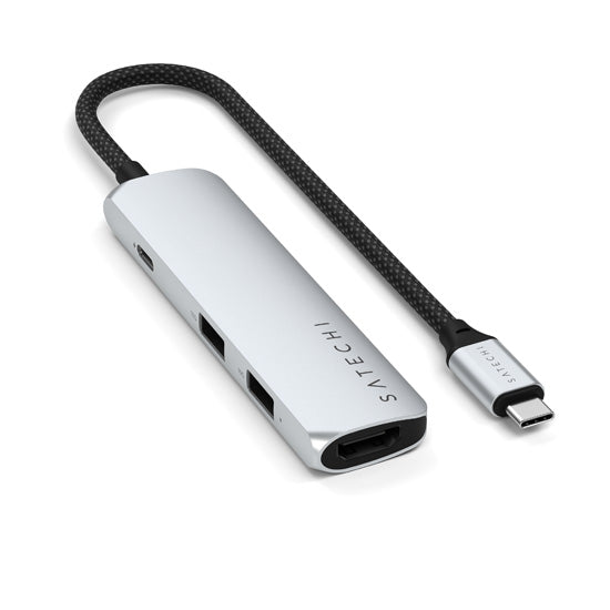 Adaptateur multiport USB-C Slim 4-en-1 4K Silver