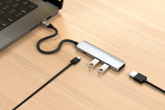 Adaptateur multiport USB-C Slim 4-en-1 4K Silver
