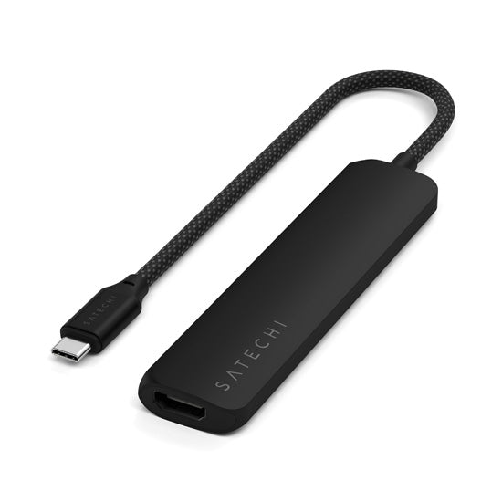 Adaptateur multiport USB-C Slim 6-en-1 Noir