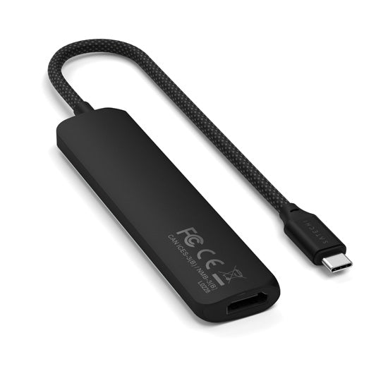 Adaptateur multiport USB-C Slim 6-en-1 Noir