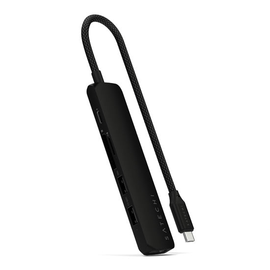 Adaptateur multiport USB-C Slim 6-en-1 Noir