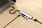 Adaptateur multiport USB-C Slim 6-en-1 Silver
