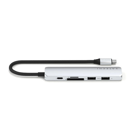 Adaptateur multiport USB-C Slim 6-en-1 Silver