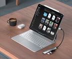 Adaptateur multiport USB-C Slim 6-en-1 Silver