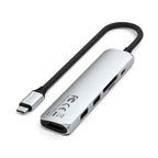 Adaptateur multiport USB-C Slim 6-en-1 Silver