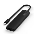 Adaptateur multiport USB-C Slim 7-en-1 avec Ethernet Noir
