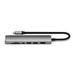 Adaptateur multiport USB-C Slim 7-en-1 avec Ethernet Space Gray
