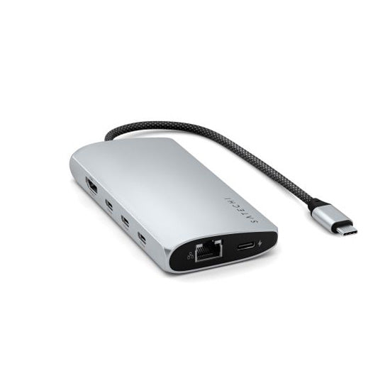 Adaptateur Multiports USB-C 8K vers Ethernet V3 Silver