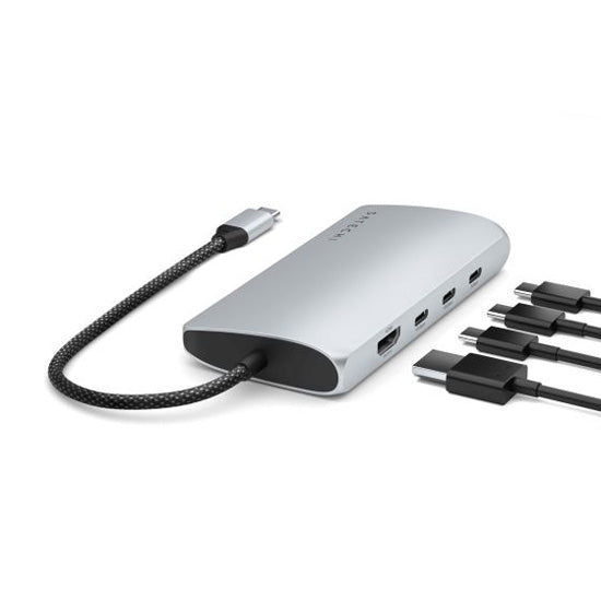 Adaptateur Multiports USB-C 8K vers Ethernet V3 Silver