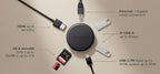 Adaptateur multiport OntheGo™ 7-en-1 Noir