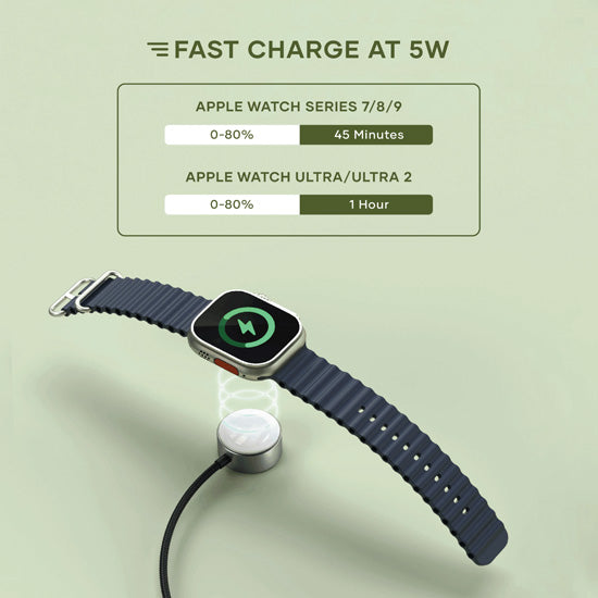 Câble de charge rapide USB-C Apple Watch Space Gray