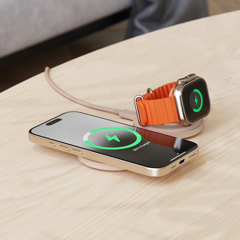 Chargeur sans fil OnTheGo 2-en-1 Rose
