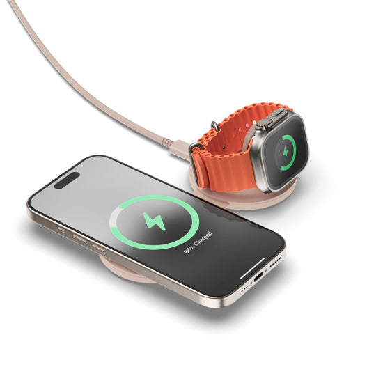 Chargeur sans fil OnTheGo 2-en-1 Rose