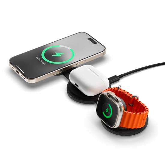 Chargeur sans fil OnTheGo 3-en-1 Noir