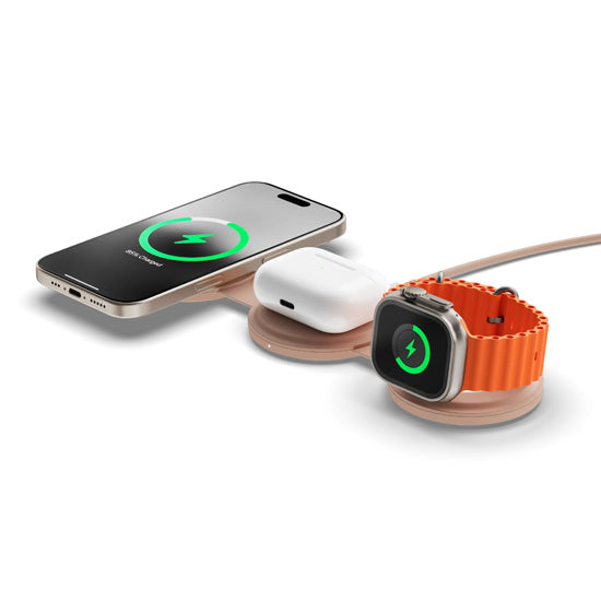 Chargeur sans fil OnTheGo 3-en-1 Rose