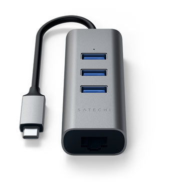 Multiports USB-C Aluminium 2-en-1 Space Gray