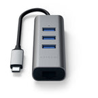 Multiports USB-C Aluminium 2-en-1 Space Gray