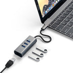 Multiports USB-C Aluminium 2-en-1 Space Gray