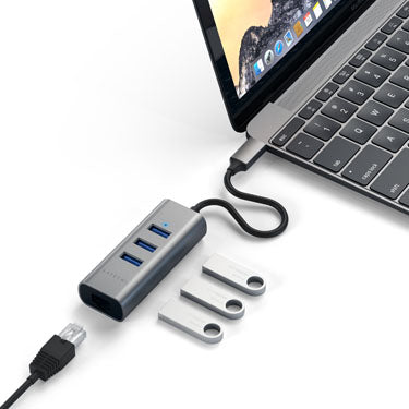 Multiports USB-C Aluminium 2-en-1 Space Gray