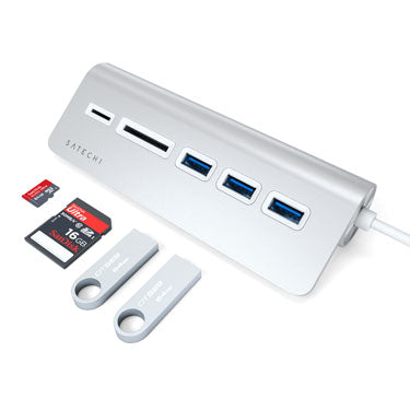 Multiports USB-C Aluminium Argent