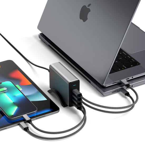 Chargeur 165W PD GaN 4 ports USB-C Space Gray
