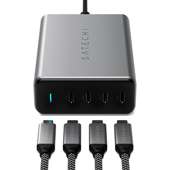 Chargeur 165W PD GaN 4 ports USB-C Space Gray