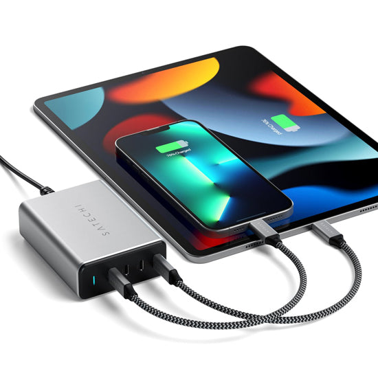 Chargeur 165W PD GaN 4 ports USB-C Space Gray