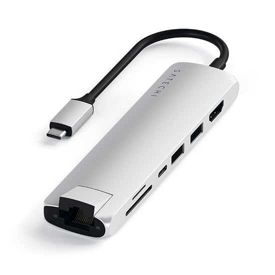 Multiports Slim avec Ethernet Argent