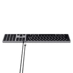 Clavier Slim W3 filaire USB-C AZERTY - Space Grey