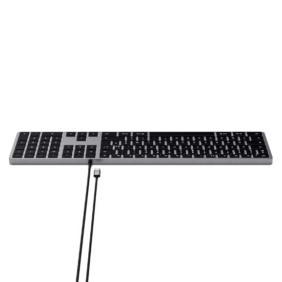 Clavier Slim W3 filaire USB-C AZERTY - Space Grey