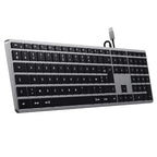 Clavier Slim W3 filaire USB-C AZERTY - Space Grey