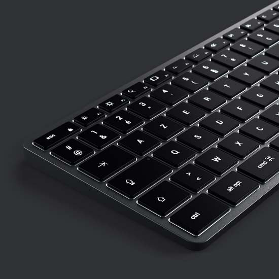 Clavier Slim W3 filaire USB-C AZERTY - Space Grey