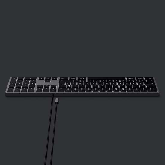 Clavier Slim W3 filaire USB-C AZERTY - Space Grey