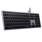 Clavier Slim W3 filaire USB-C QWERTY - Space Gray