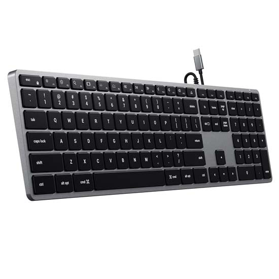Clavier Slim W3 filaire USB-C QWERTY - Space Gray
