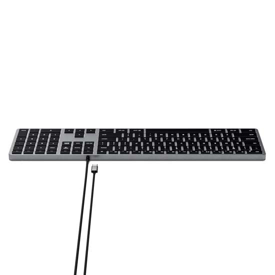 Clavier Slim W3 filaire USB-C QWERTY - Space Gray
