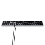Clavier Slim W3 filaire USB-C QWERTY - Space Gray