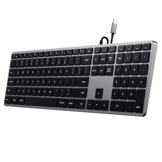Clavier Slim W3 filaire USB-C QWERTY - Space Gray