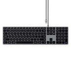 Clavier Slim W3 filaire USB-C QWERTY - Space Gray