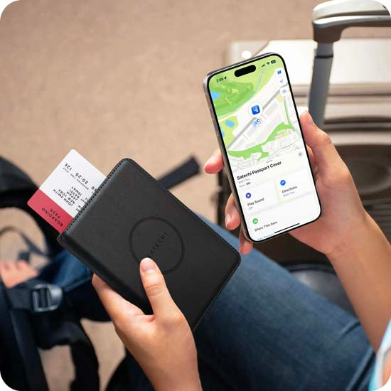 Étui passeport FindAll™ Noir